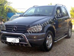 Bullbar inox Mercedes ML W163 '97-'05, cod model BML004 (2) Bullbar inox Mercedes ML W163 '97-'05, praguri inox Mercedes ML W163 '97-'05, praguri aluminiu Mercedes ML W163 '97-'05, scut metalic motor Mercedes ML W163...